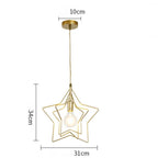 Multi Star Shaped Modern Pendant Lighting Metal Pendant Lighting