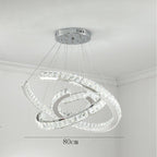Wave LED Crystal Stainless Steel Ceiling Lights Chandeliers