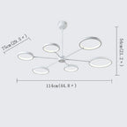 Mini Sputnik Modern Chandelier Metal Silica Gel Living Room Ceiling Lights