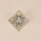 Flower Shaped Electroplated Metal Crystal LED Modern Ceiling Lights