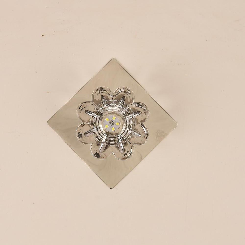 Flower Shaped Electroplated Metal Crystal LED Modern Ceiling Lights