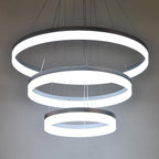 Adjustable Gradated 3 Rings Dimmable LED Modern Chandeliers Pendant Lighting