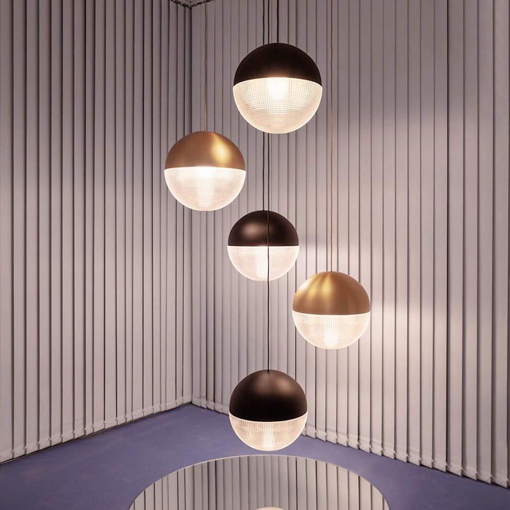 Round Ball Electroplated Glass Metal LED Nordic Pendant Lighting