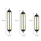 Outdoor Alabaster Wall Sconces Modern Black Linear Light