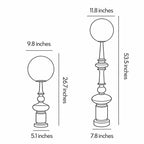 Outdoor Black Floor Lamps Roman Column Vintage Landscape Light