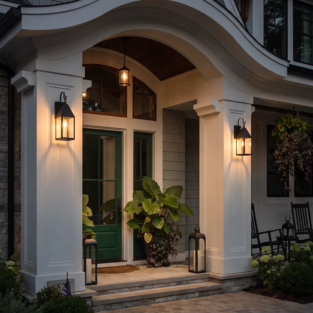 2 PCS Outdoor Black Sconce Vintage Style Wall Lantern