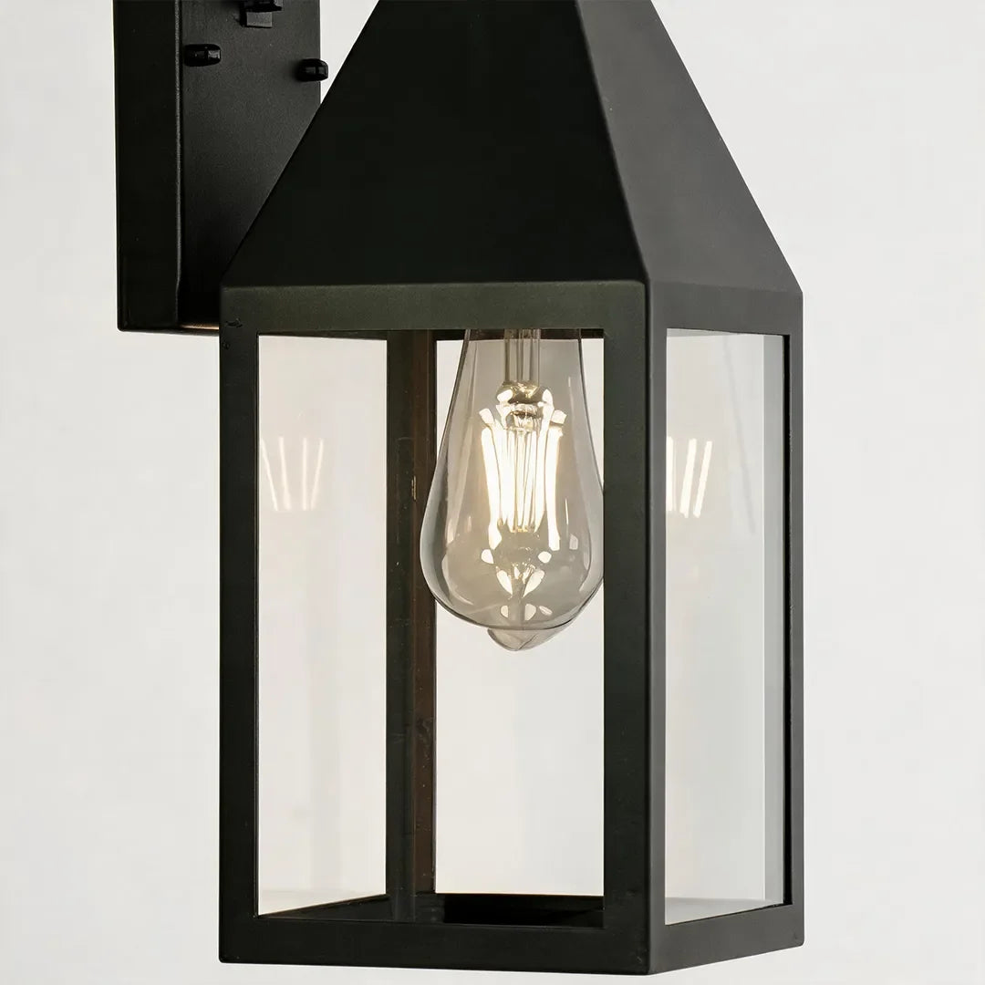 2 PCS Outdoor Black Sconce Vintage Style Wall Lantern