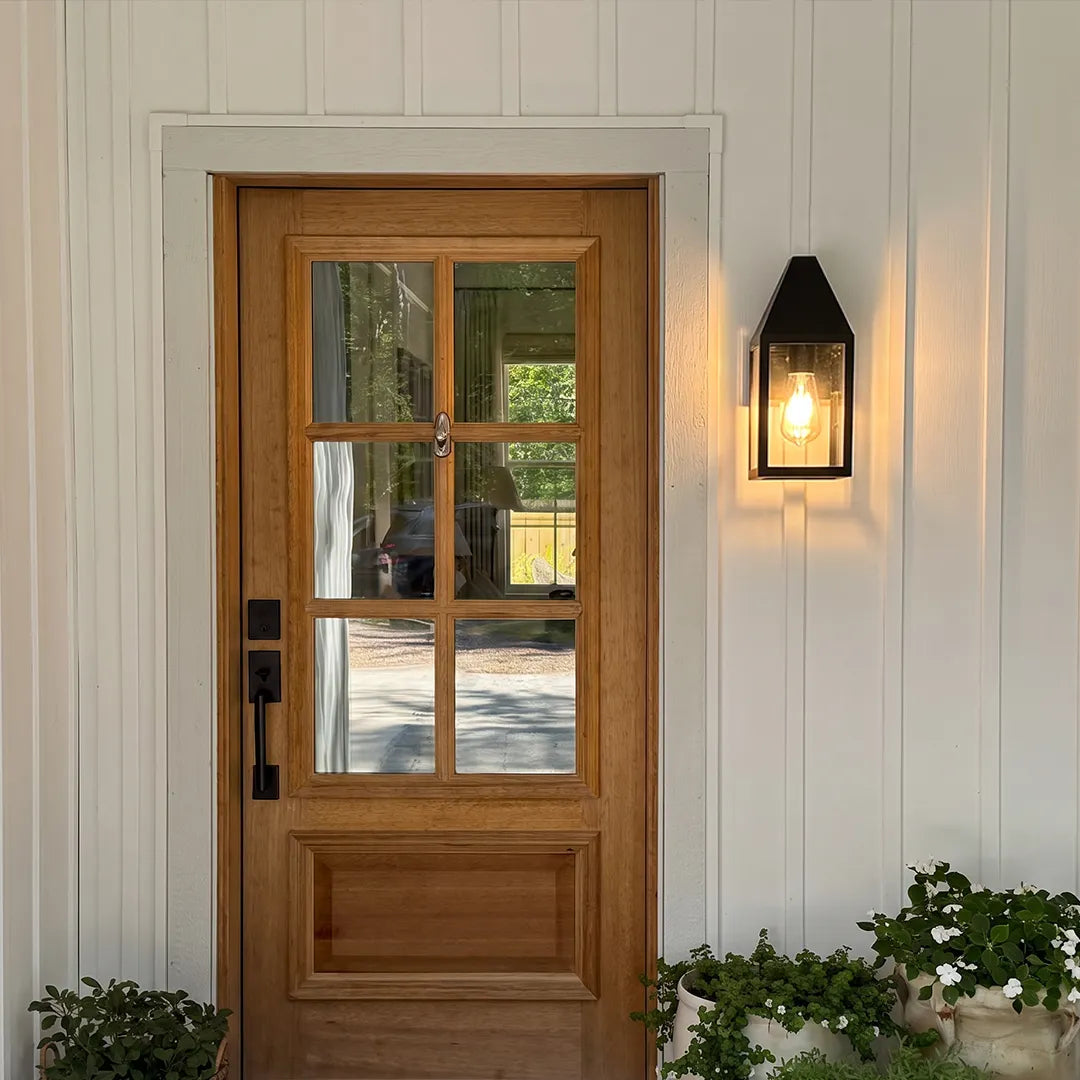 2 PCS Outdoor Black Sconce Vintage Style Wall Lantern