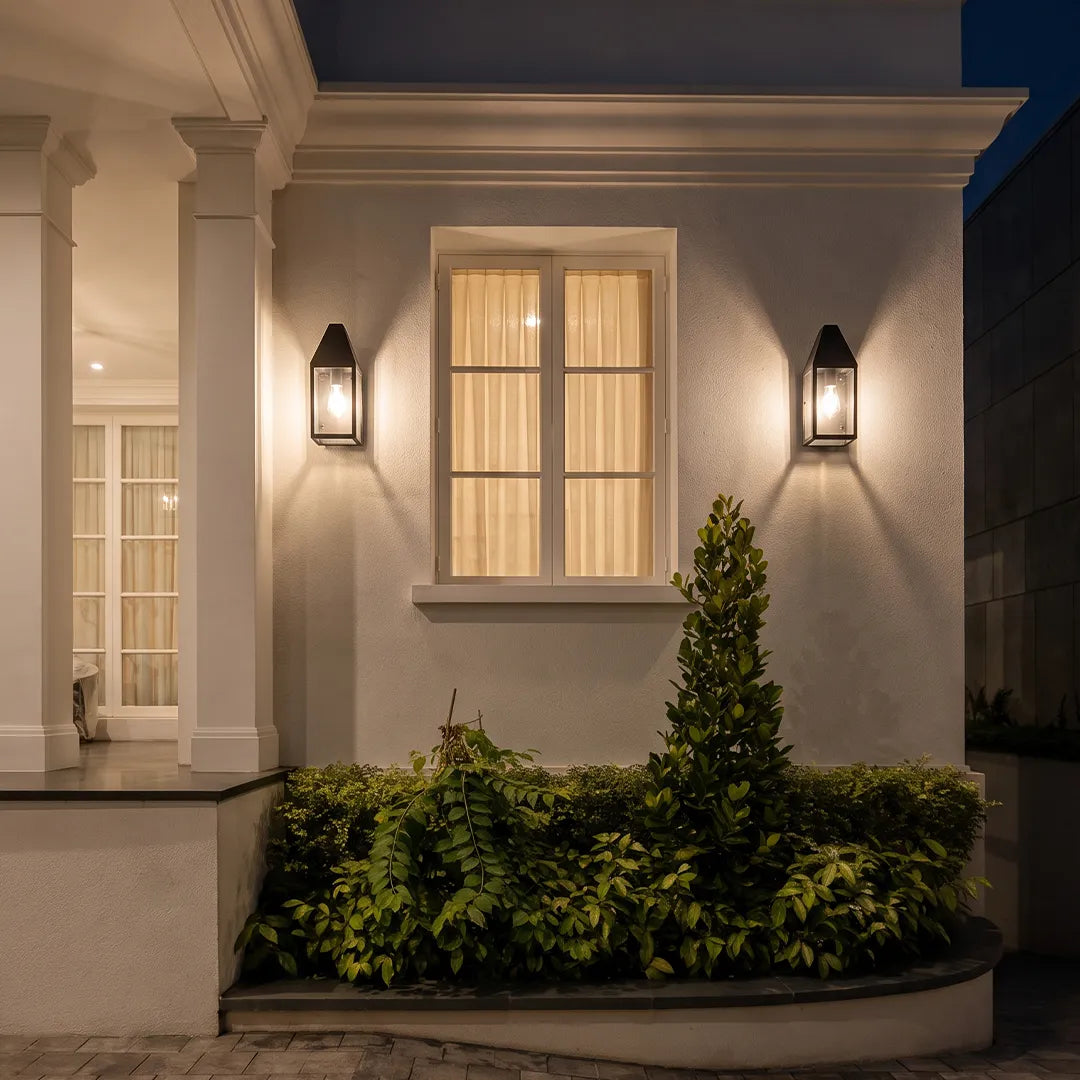 2 PCS Outdoor Black Sconce Vintage Style Wall Lantern