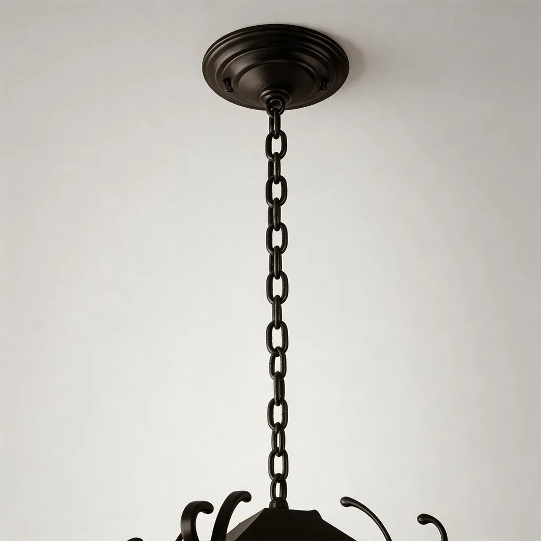 2 PCS Outdoor Ceiling Pendant Light European Vintage Hanging Lantern