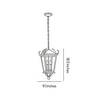 2 PCS Outdoor Ceiling Pendant Light European Vintage Hanging Lantern