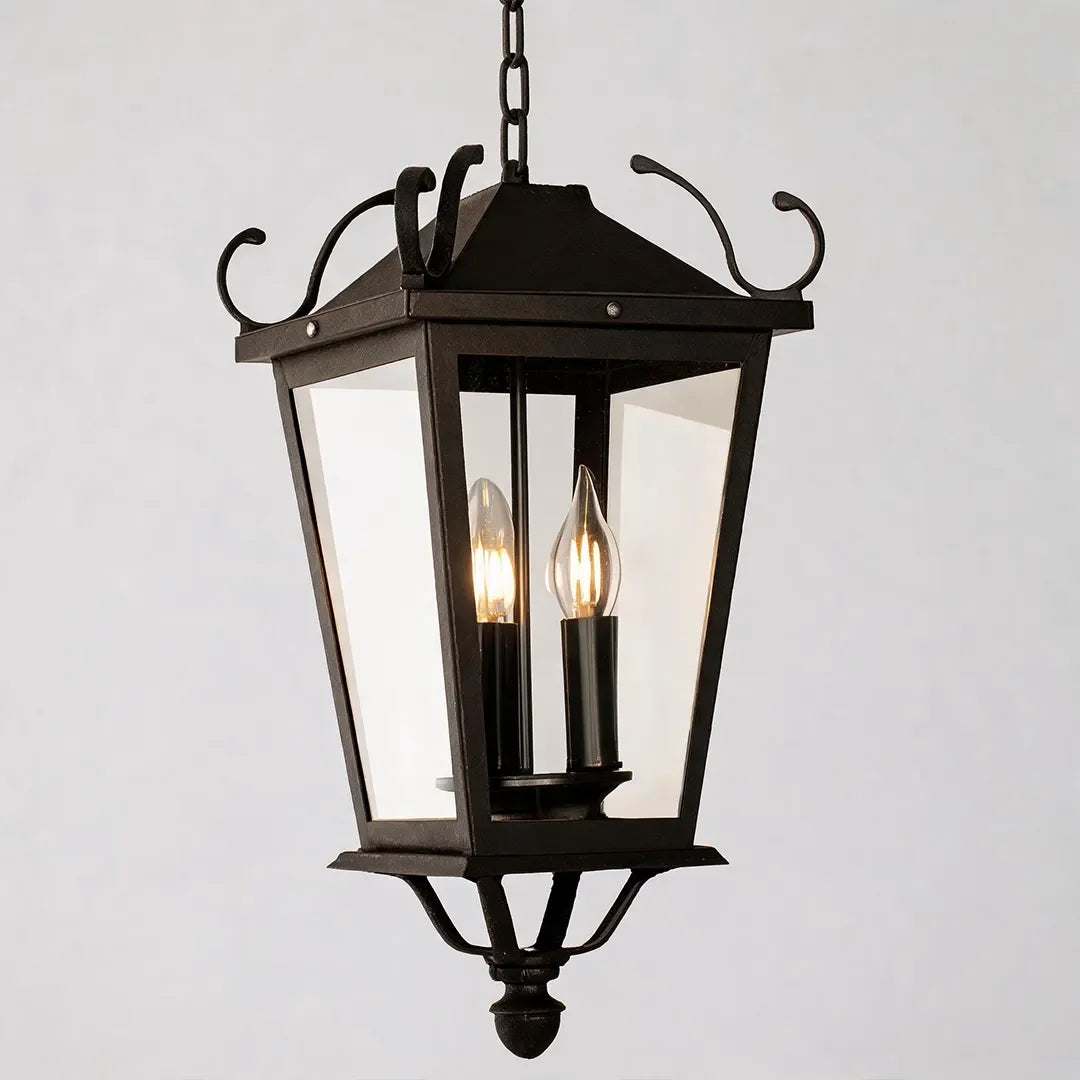 2 PCS Outdoor Ceiling Pendant Light European Vintage Hanging Lantern