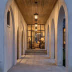 2 PCS Outdoor Ceiling Pendant Light European Vintage Hanging Lantern