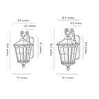 Outdoor Front Porch Lights Vintage LED Aluminum Solar Lantern