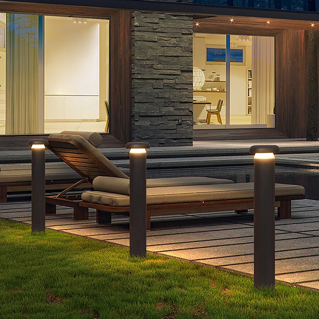 Modern Cylinder Bollard LED Garden Lights Durable Landscape Lighting