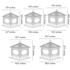 Outdoor Garden Pillar Lights Waterproof European Solar Fence Lamp