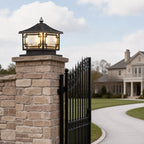 Outdoor Garden Pillar Lights Waterproof European Solar Fence Lamp