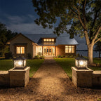 Outdoor Garden Pillar Lights Waterproof European Solar Fence Lamp
