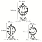 Outdoor Globe Pillar Lights Retro Glass Globe Copper Fence Post Light