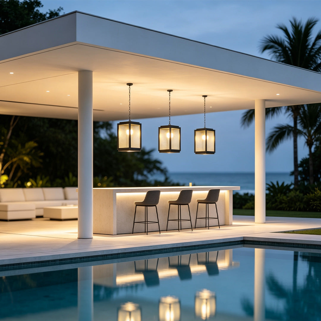 Outdoor LED Pendant Light Fixtures Waterproof Ceiling Light