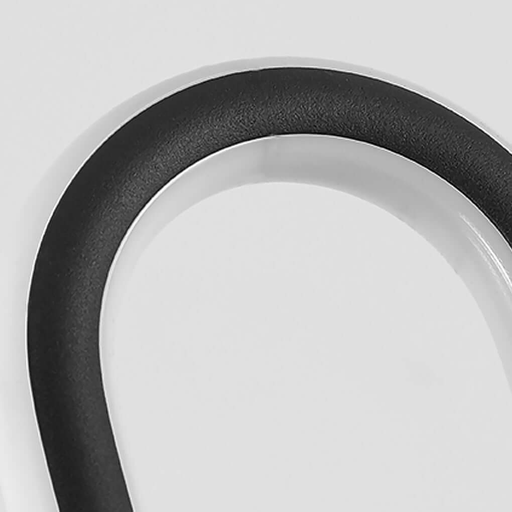 Sleek Black Oval Ring LED Solar Lights Modern Outdoor Minimalist Design