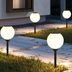 Glass Outdoor Path Light Globe Ball-Shaped LED Solar Light