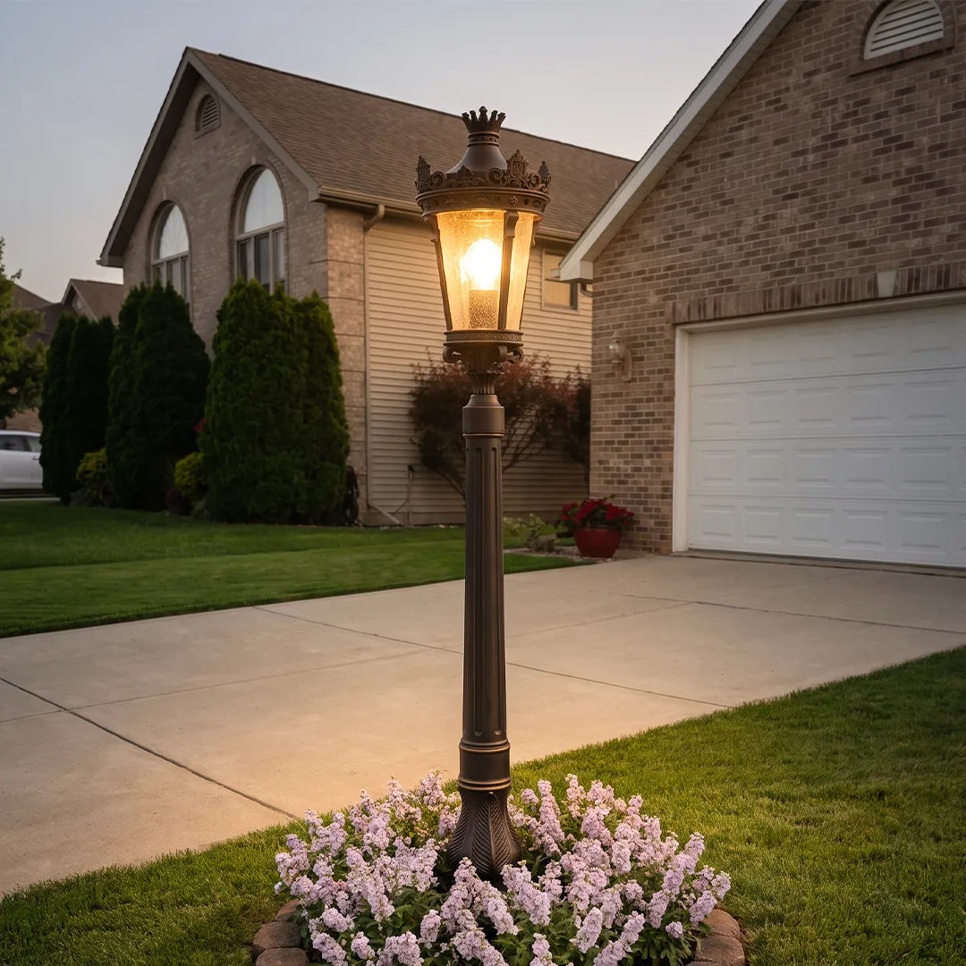 Lamp Post Light Fixture European Vintage Outdoor Light