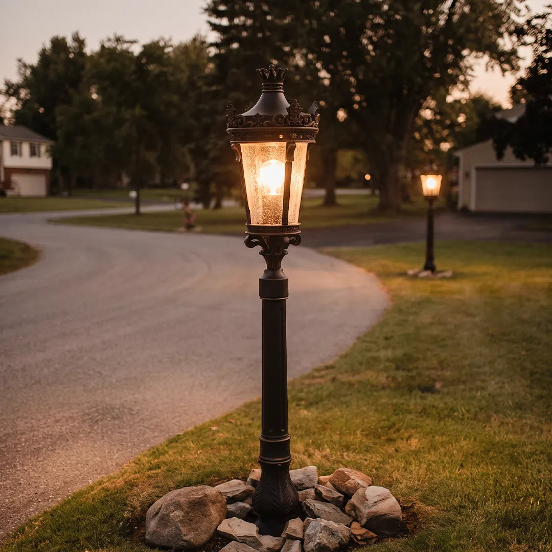 Lamp Post Light Fixture European Vintage Outdoor Light