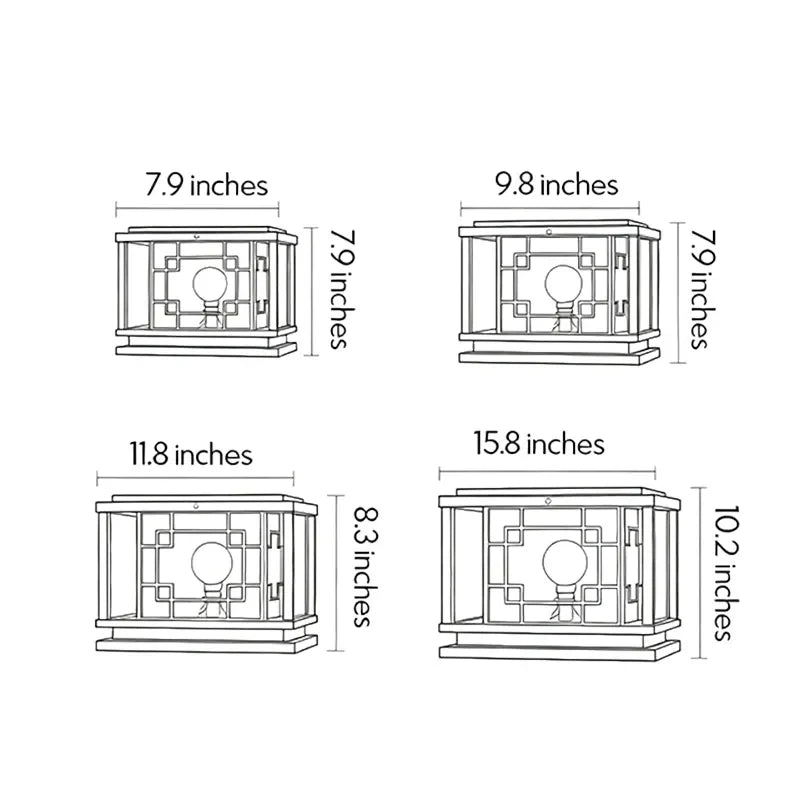 Square Pillar Lights Outdoor Waterproof Solar Gate Light