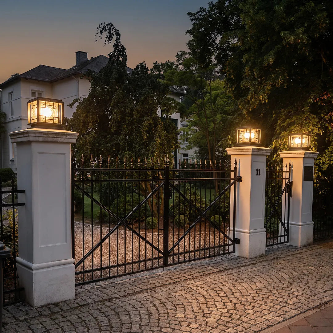 Square Pillar Lights Outdoor Waterproof Solar Gate Light