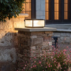 Outdoor Pillar Light Fixtures Cast Aluminum Square Waterproof