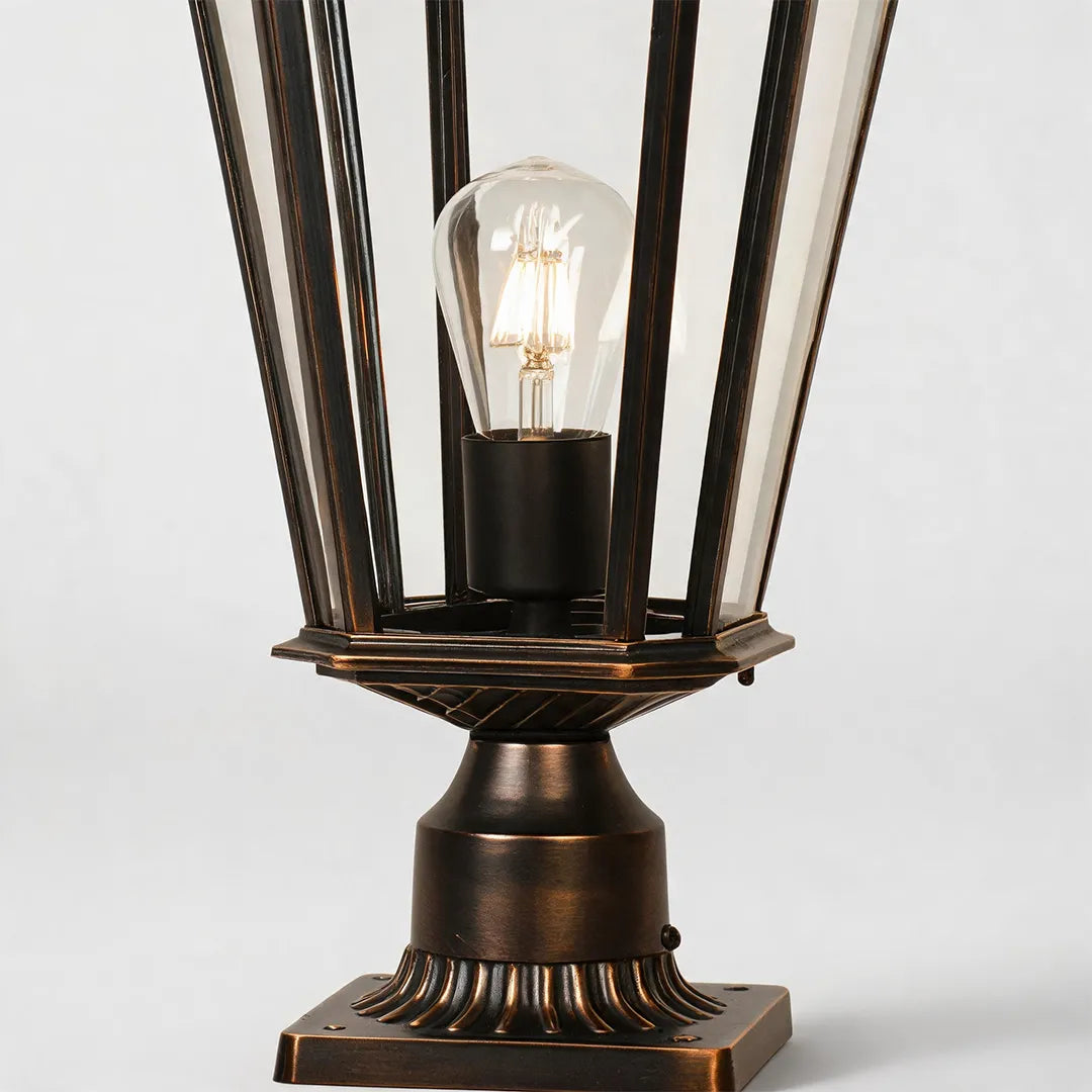 2 PCS Outdoor Pillar Light Fixtures European Vintage Light