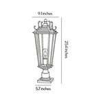 2 PCS Outdoor Pillar Light Fixtures European Vintage Light