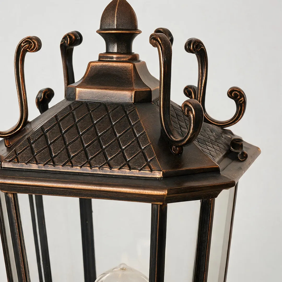 2 PCS Outdoor Pillar Light Fixtures European Vintage Light