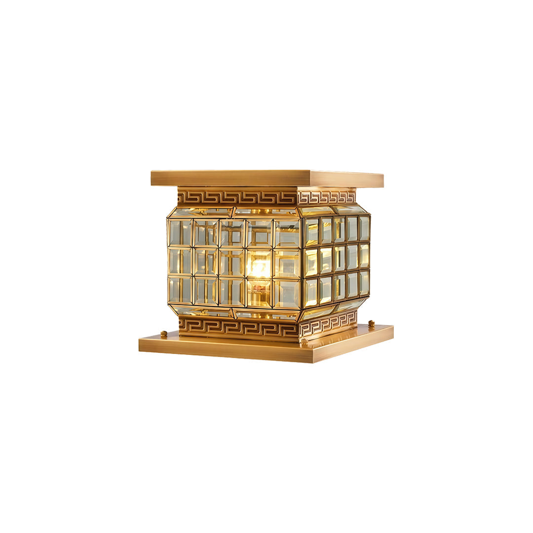 Outdoor Pillar Lights Solar Modern Decorate All-Copper Light