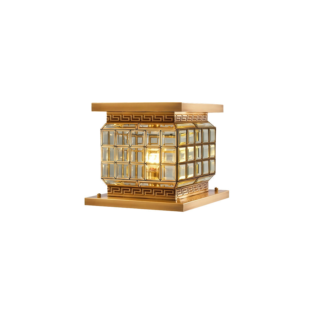Outdoor Pillar Lights Solar Modern Decorate All-Copper Light
