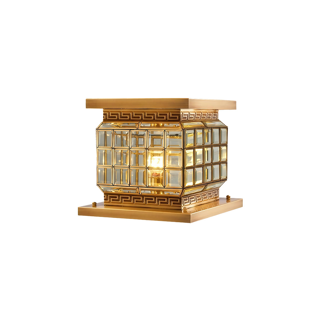 Outdoor Pillar Lights Solar Modern Decorate All-Copper Light