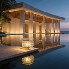 Outdoor Pillar Lights Solar Modern Decorate All-Copper Light