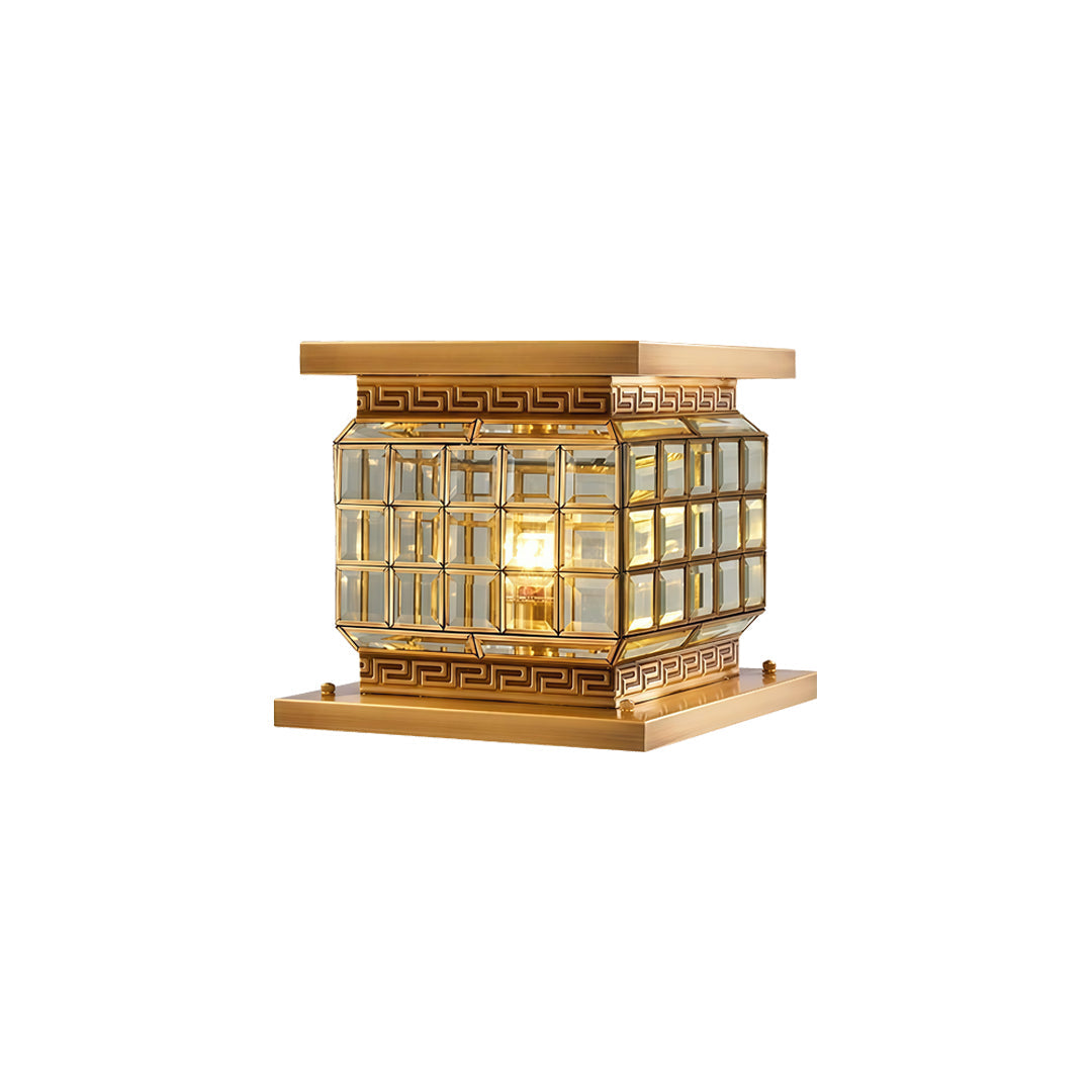 Outdoor Pillar Lights Solar Modern Decorate All-Copper Light