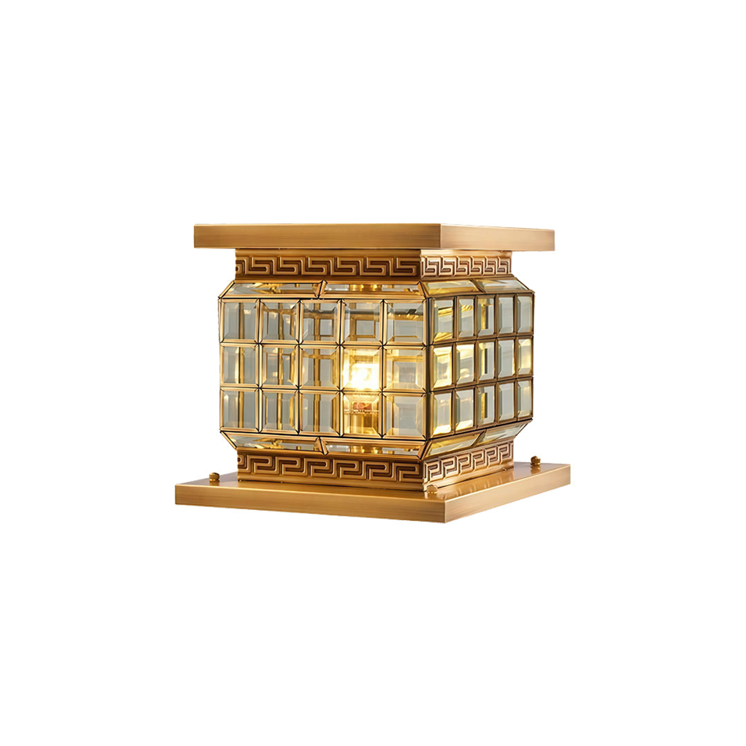 Outdoor Pillar Lights Solar Modern Decorate All-Copper Light