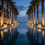 Outdoor Pillar Lights Solar Modern Decorate All-Copper Light