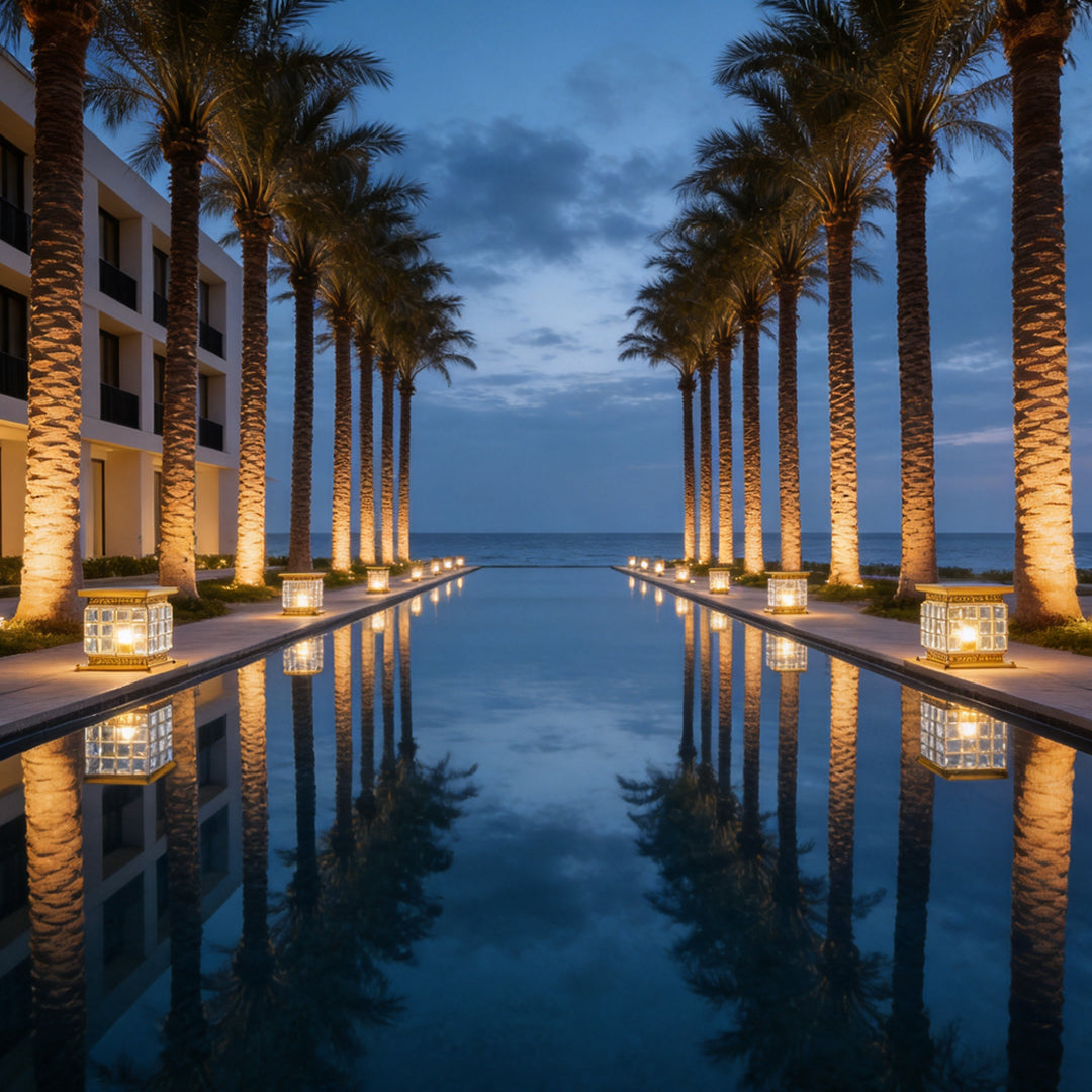 Outdoor Pillar Lights Solar Modern Decorate All-Copper Light