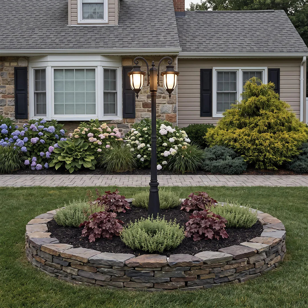 Outdoor Post Light Fixture European Garden Lamp Post