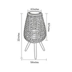 Outdoor Solar Floor Lamps Waterproof Woven Patio Lamps