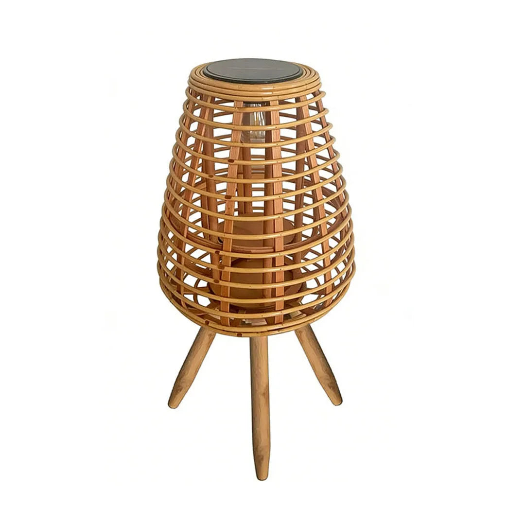 Outdoor Solar Floor Lamps Waterproof Woven Patio Lamps