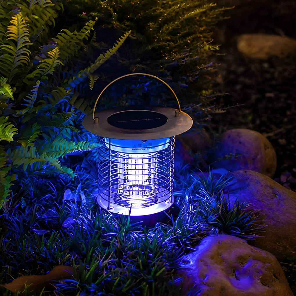 Solar Light Bug Zapper Solar Garden Purple-Light Mosquito Killer Lamp