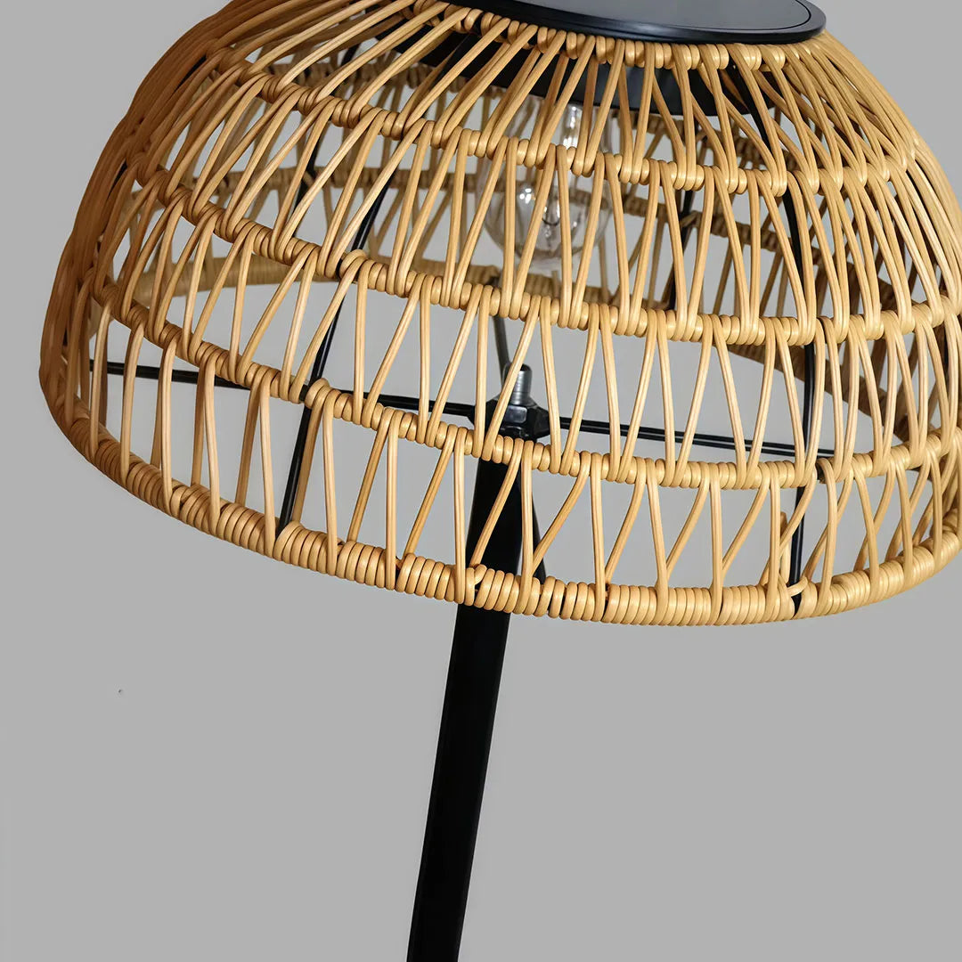 Outdoor Solar Pendant Light Modern Woven Floor Light
