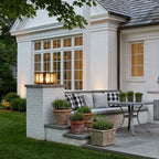 Outdoor Solar Pillar Lights Modern Black Courtyard Light