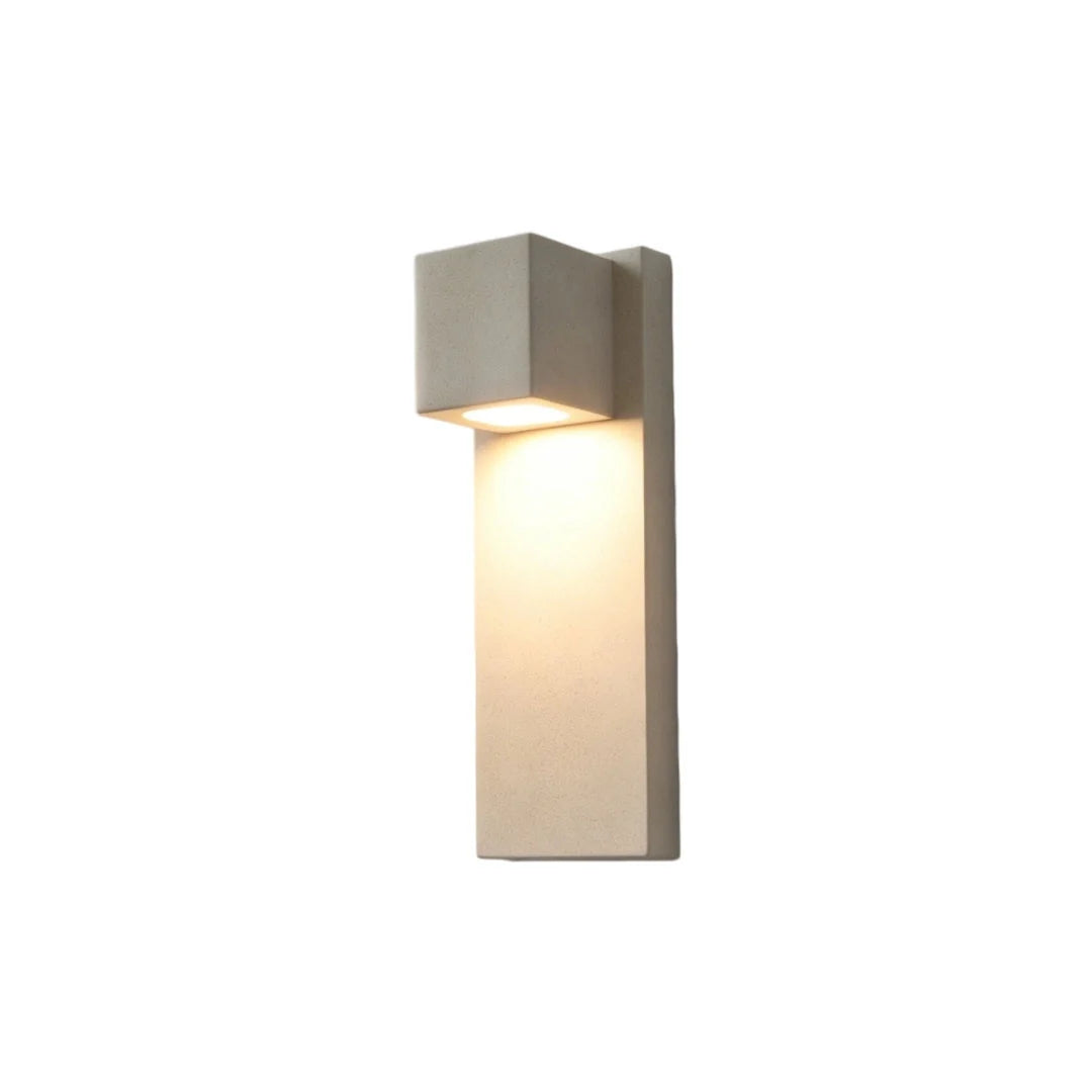 Outdoor Stone Wall Lighting Minimalist LED Geometry Light