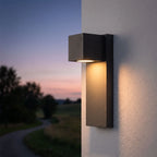 Outdoor Stone Wall Lighting Minimalist LED Geometry Light